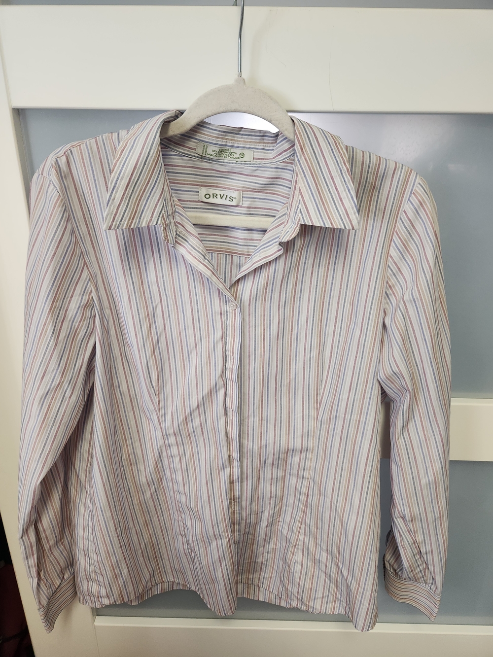 Orvis Men’s Multicolor Striped Button-Down Shirt